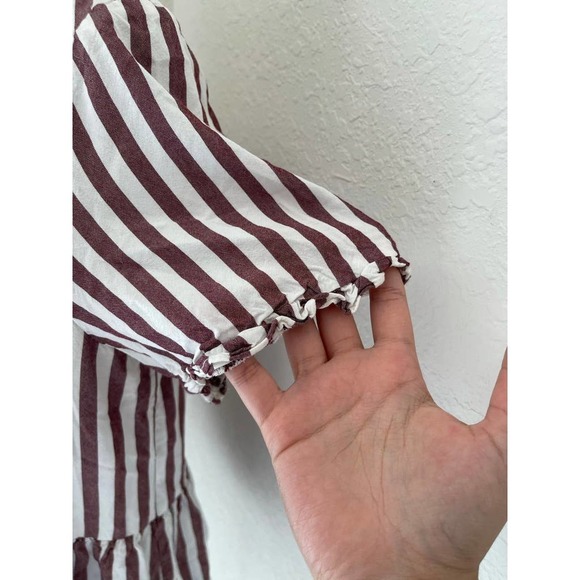 Madewell Brown and White Striped Top - Picture 6 of 7